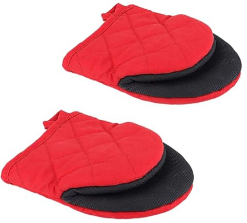 TsoLay de Four, Mini de Cuisine en Silicone RéSistant à la Chaleur, Cuisson Grill Barbecue Micro-Ondes Lavable en Machine Rouge