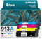 ZIPRINT 913A Kompatible für HP 913A Druckerpatronen Kompatibel mit PageWide 352dw 352dn 477dw 577dw 452dw 477dn 452dn 577z 552dw P55250dw Drucker（Schwarz/Gelb/Cyan/Magenta,4-Pack）