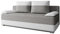 Schlafsofa ATLANTA – Polstersofa Schlafcouch Sofa Sofagarnitur Couch Schlafsofa für Wohnzimmer mit Bettfunktion, Schlaffunktion und Bettkasten: 200x90x96 cm - Grau + Weiß (Lawa 05 + Soft 17)