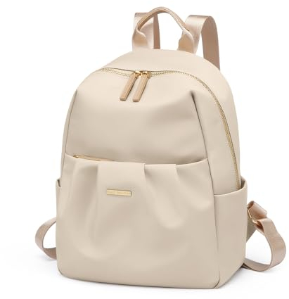 GOLF QUALITY Kleiner Rucksack Damen Klein Cityrucksack Leichtgewicht 2 in 1 Tagesrucksack Mini Backpack Women Elegant Casual Daypack für Reise Freizeit Einkauf Arbeit Aprikose