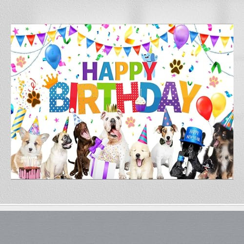 Happy Birthday Banner Hintergrund,Geburtstag Party Hintergrund Deko,Extra Große Hintergrund Geburtstagsdeko, für Geburtstagsparty,Dekoration,Zubehör, 180 x 110 cm