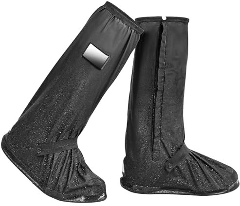 Wantli Copriscarpe Impermeabili Alti, Copriscarpa Catarifrangenti Resistenti All'acqua E Riutilizzabili, Galosce Pioggia Fango Moto In Pvc, Suola Antiscivolo, Unisex, Per Pioggia Neve O Fango