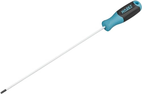HAZET Schraubendreher 811LG-T20, Innen TORX Profil, SW T20, Rundklinge | Abtrieb Innen TORX Profil, Klinge mattverchromt, Spitze brüniert, TORX 3.86 mm, Länge l1 250 mm, Länge l2 343 mm, 60 g