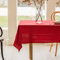 Home Brilliant Table Cloth 140x183 cm Wipe Clean Decorative Red Tablecloth Water Resistant Dust-Proof Fabric Table Protector for Kitchen Dining Table, Red, 140CM x 183CM