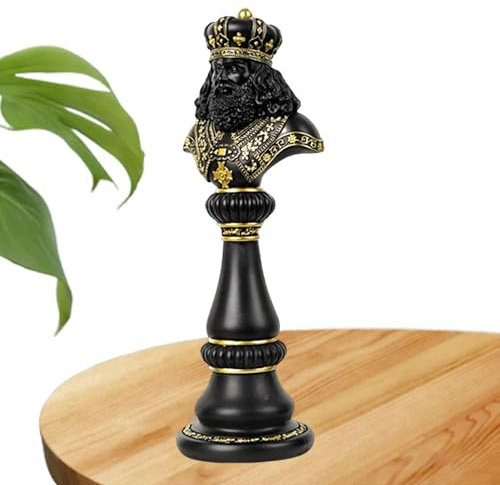 Generisch Schach Statue Deko Stück - Kreative Schach-Skulptur Aus Kunstharz - Großes Spiel King Queen War Horse Figur Dekoration Ornament Für -Home Study