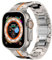 Bracelet en Métal en Acier Inoxydable pour Hommes Femmes, Compatible avec iwatch Ultra/Ultra 2/ Apple Watch Séries 9/8/7/6/5/4/3/2/1/SE, 38/40/41/49/45/44/42mm (42/44/45/49MM, ARGENT ORANGE)