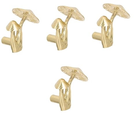 Hoement 4 Stück Schrankgriffe Messing Pilzknopf Ersatz-türknöpfe Für Den Kleiderschrank Einfach Zu Installieren Dekorativer Zug