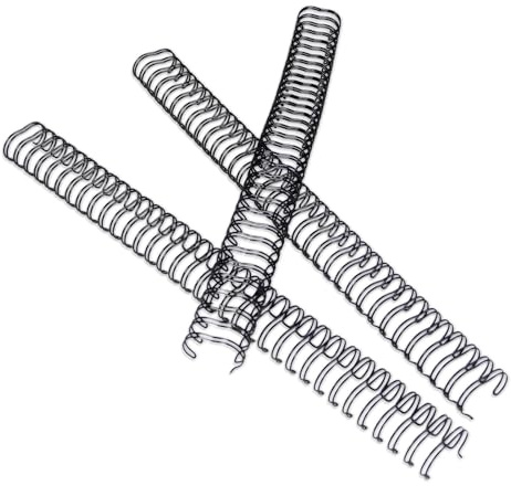 RAYSON WireBind bindningsryggar, 34 slingor, 160 ark, 3:1 vinkel, 19 mm, A4, svart, 50-pack