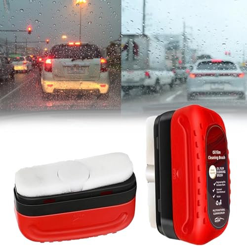 2024 Neu Multifunktionale Kfz-öLfilm-ReinigungsbüRste, Leistungsstarker Windschutzscheibenreiniger,Kfz-öLfilm-ReinigungsbüRste, Für Autospiegel, Windschutzscheiben, Regen- und Beschlagfest