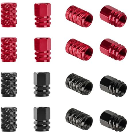 Car Valve Caps, Metal Car Valve Cap, Pack of 16 Tyre Valve Caps, Universal for Car, Bicycle, Motorcycle,Aluminum Car Tyre Caps, Tire Valve Stem Caps, Universal Car Tyre Dust Caps