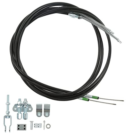Universal Emergency Parking Brake Cable Kit Complete Assembly with ABS Plastic Handbrake for Disc Drum Brake System Custom Car Truck