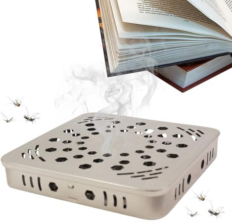 Fliegenspiralen Halter - Tragbarer Quadratischer Räucherspiralen Halter Für Outdoor | Fliegenabwehr Zubehör Für Balkon Schlafzimmer Camping Wohnzimmer Garten Terrasse Außenbereich