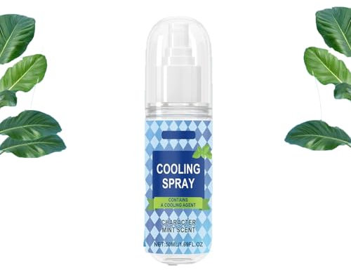 Spray de enfriamiento instantáneo, spray corporal refrescante para el verano, spray refrescante para cuerpo y cara, no adhesivo, niebla calmante de la piel, adecuado para climas cálidos (1P, 50 ml)