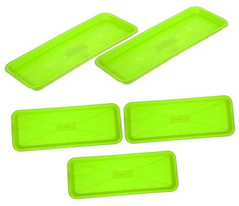 Angoily Plateau Rectangulaire pour Plantes en Plastique PP, Lot de 5pcs, Protection Les Fuites et Collecte d'eau, pour Arrangements de Plantes et Jardin