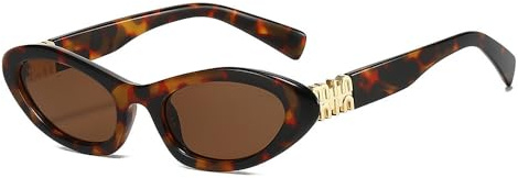 AICase Bruno Mars Merch & Peso Pluma Geschenke Retro Oval Sonnenbrillen für Damen & Herren | Kleine 90er-Jahre-Sonnenbrillen, Trendige Runde Shades im süßen Miu-Designer-Stil mit UV400-Schutz