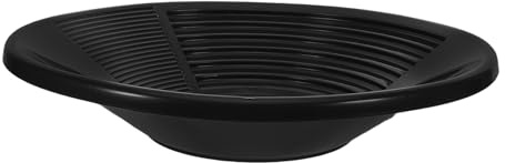 Veemoon Bâtée à Or en Plastique Noir avec Rainure Profonde, Tamis de Prospection Aurifère Portable, Outil Manuel de Lavage pour Rivières et Jardin, Tamisage Précis pour Orpaillage