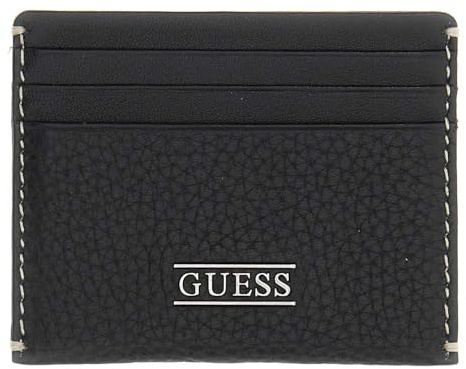 GUESS Leder Kartenhalter Boston Card Holder Black schwarz