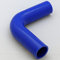 Tuyau coudé en silicone renforcé pour liquide de refroidissement et turbo Bleu 60 mm