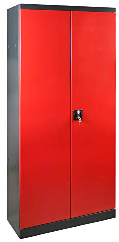 ADB Armoire à produits de nettoyage, armoire à balais, armoire en acier, casier en métal, armoire universelle, 80 x 37 x 178 cm