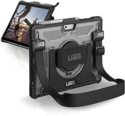 URBAN ARMOR GEAR UAG Designed for Microsoft Surface Go 4 / Surface Go 3 / Surface Go 2 / Surface Go Case 10.5 Plasma w/Hand Strap & Shoulder Strap Feather-Light Rugged Military Drop Tested Cover Ice
