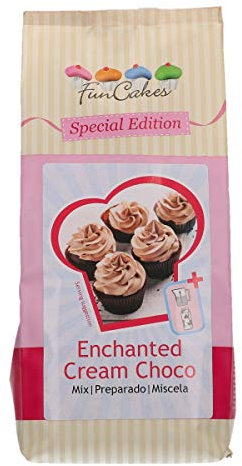 FunCakes Édition Spéciale Mix pour Enchanted Cream Choco Facile à Utiliser Crème au Chocolat Très Légère/Moelleuse Parfaite pour Garnir/Recouvrir des Gâteaux/Cupcakes 500 g