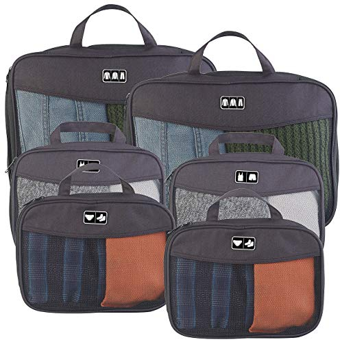 Semptec Urban Survival Technology Kleiderbeutel Reise: 6-teiliges Kompressions-Kleidertaschen-Set füs Reisegepäck, 2 Größen (Packbeutel, Kleidertaschenset, Vakuumbeutel)