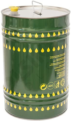 Dose für Öl, rund, 25 l, mit Deckel