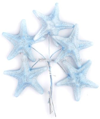Artipistilos® Estrella De Mar De Porcelana Fría 3,5 Cm - Azul Pastel - Flores De Porcelana