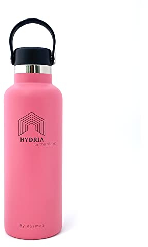 HYDRIA for the planet - Borraccia Termica in Acciaio Inox Doppia Parete | Rivestimento Interno in Ceramica | Senza BPA | Adatta a Bevande gassate | Caldo 12h Freddo 24h