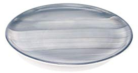 Zafferano Serie Striche Piatto Piano in Porcellana, Diametro 270 mm, Colore Grigio, Lavabile in Lavastoviglie Max 60°, Confezione 6 Pezzi