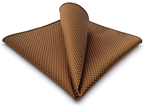 S&W SHLAX&WING Carrés de Poche Pour Hommes Marron Le cuivre avec Blanc Points