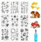 GLOBLELAND 9 Blatt Pflanzenthema Klare Stempel Silikonstempel für Kartenherstellung und DIY Scrapbooking
