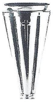 AmazinGrave - Vasi portafiori per lapidi e tombe in Acciaio - Vaso portafiori Coppa 20x10cm - con Attacco a Parete, 20x10cm 3329-5235