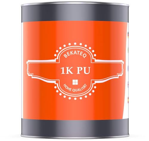 BEKATEQ 1K PU Bodenversiegelung RAL7016 Anthrazitgrau 1kg I Bodenbeschichtung & Versiegelung für Beton, Steinteppich, Holz, Dach & Fliesen I elastisch, hitzebeständig & schnelltrocknend BK-635PU