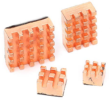 4 Stück Kupfer-Kühlkörper für 4B 1G 2G 4G, Reinkupfer-Kühlkörper Thermoband, Kupfer-Kühlkörper(4 Stück)
