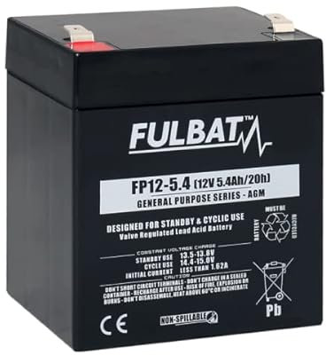 Fulbat - Batterie AGM Plomb étanche FP12-5.4 (T2) 12 Volts 5,4 Amps