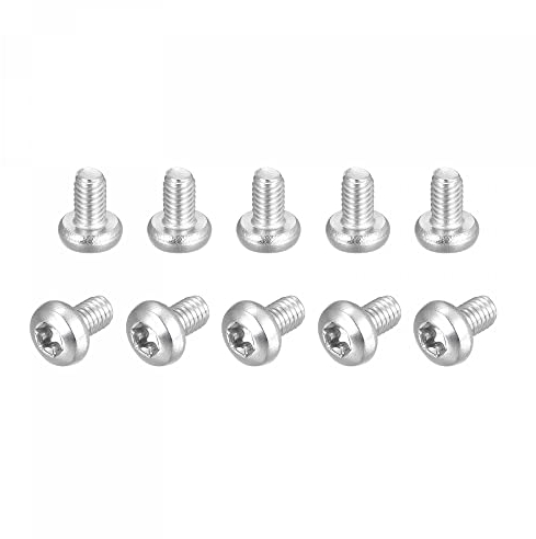 sourcing map 20Stk M4x6mm Torx Schraube 316 Edelstahl Linsenkopf Fälschungssicher Montage