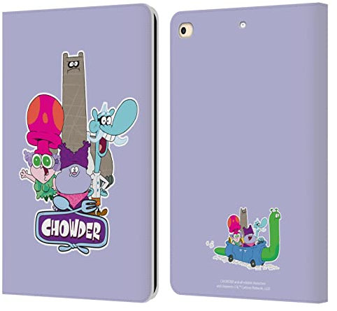 Head Case Designs Offizielle Chowder: Animated Series Charakter Kunst Graphics Leder Brieftaschen Handyhülle Hülle Huelle kompatibel mit Apple iPad 9.7 2017 / iPad 9.7 2018
