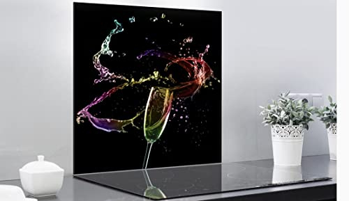 Kitchen Glass Splashback Heat Resistant Toughened Decorative Glass 60x70cm