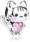 Nbsameng Breloque chat, argent 925 avec zircons 5A, pour bracelet et collier Europe