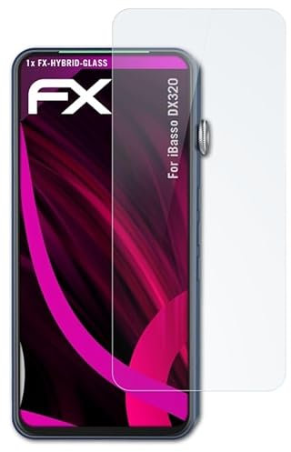 atFoliX Glasfolie kompatibel mit iBasso DX320 Panzerfolie, 9H Hybrid-Glass FX Schutzpanzer Folie