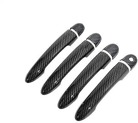 DENGG Für R&enault Für Clio 3 III Für Lutecia Für Euro Für Clio 2005~2012 Kohlefasermuster Äußere Türgriffabdeckung Autozubehör Styling Aufkleber Trim Auto Türgriff (Color : Handle 1 Keyhole)