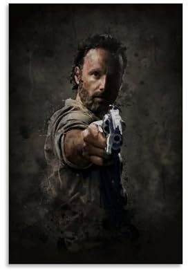 BBAUER Rick Grimes Walking Dead Poster Poster Dekorative Malerei Leinwand Wandkunst Wohnzimmer Poster Schlafzimmer Malerei,Wandkunst Bilddruck Moderne Familienzimmer Dekor 08x12inch(20x30cm)