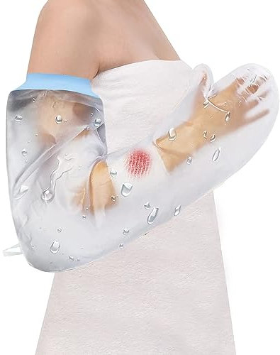 CureSquad Plaster Cast Waterproof Cover Arm, Waterproof Cast Cover Arm, Cast Cover for Shower Arm Cast Waterproof Cover, Soft Comfortable Arm Cast Cover for Swimming, Reusable Cast Protectors