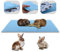 NEO SOLVO Fleece Spielplatzmatte für Meerschweinchen und Kaninchen - Alles in einem: eine Decke, EIN riesiger Tunnel, EIN Haus, EIN Kissen und EIN Bett - 35 cm x 70 cm - Blau