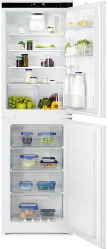 Zanussi 60 Series Fridge Freezer, Model ZNTN18ES5, TwinTech Technology, No Frost, 154/88 Litres Cooling & Freezer Capacity, 1772cm, FastFreeze, Multiflow, Stable Temperatures, White [Energy Class E]