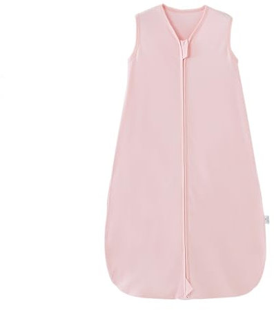 Supolian Weste Babydecken Sommer Schlafsack 0-24 Monate Wearable Blankets für Babys 2-Wege Reißverschluss TOG 0.5 Kleinkind Schlafsäcke 6 Farben (Rosa, S (55-70cm))