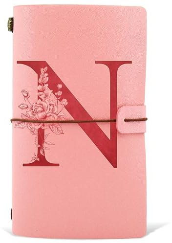 PU Leder Notizbuch Tagebuch, Nachfüllbares Tagebuch für Frauen Mädchen, Rosa Notizbücher zum Geburtstag Dankeschön Geschenk für Freund, Schule, Lehrerin, Erzieherin, Schwestern, Kollegen, Mama(N)