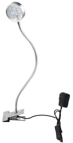 TINGTINGLI Lampe de Bureau avec Pince, Lampe télescopique，Lampe de Travail LED, Tuyau Universel Eclairage d'équipement de Tour CNC 24V 220V Convient à l'éclairage Industriel(3W-24V-Iron Clamp Base)