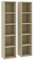 2X CD DVD Standregal Bücherregal, Medienregal mit 10 Fächern für 160 CDs Raumteiler Deko Regal, Aufbewahrung Büroregal Sonoma-Eiche 21x16x93,5 cm Holzwerkstoff